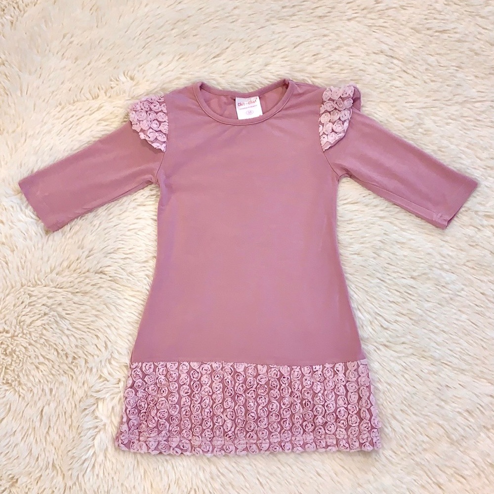 NWOT Chit-Chat, Little Girls Dress (Mauve) - Picture 2 of 8